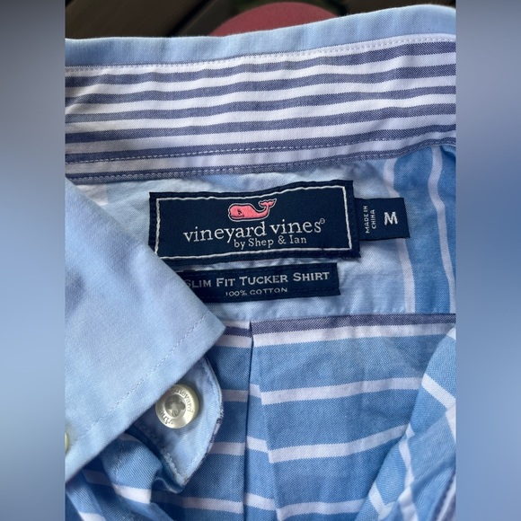 Vineyard Vines Men’s Oceaneer Striped Tucker Shirt Size Medium - Picture 2 of 8